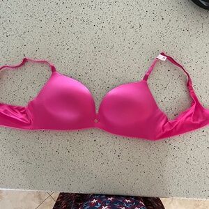 Victoria's Secret So Obsessed Bra Smooth Push Up Padded Wireless Hot Pink 38B